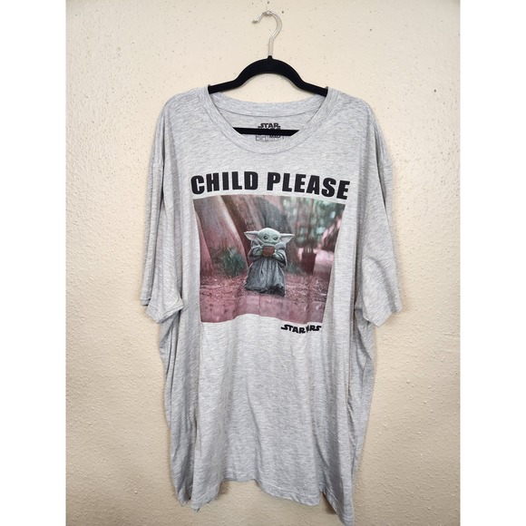 Star Wars The Mandalorian Child Please Graphic‎ T-Shirt 4XLT - Picture 1 of 5